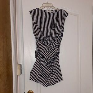 Commense Striped Navy and White Dress